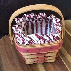 🧺 Vintage Longaberger 1995 Small Square Basket With Swinging Handle 🧺